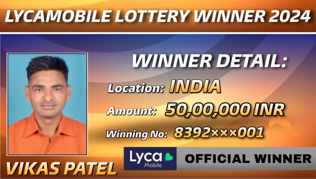 Lycamobile Lottery Winner 2024